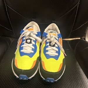 Puma Neon Yellow Blue Orange Low-Top Sneakers